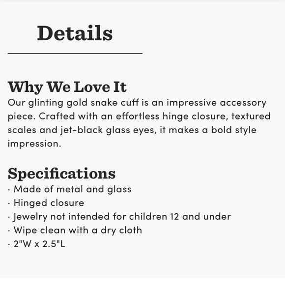 Gold Snake Hinged Cuff Bracelet - Picture 4 of 6